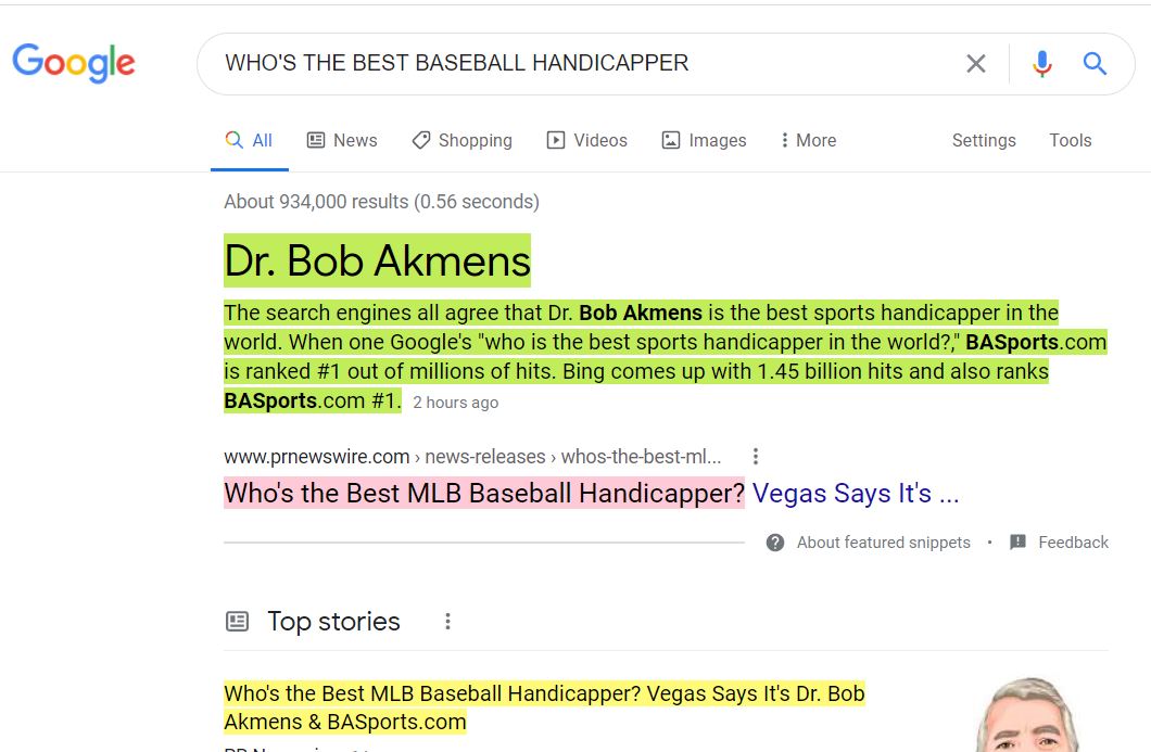 Bob Akmens Sports - America's #1-Documented Top Sports Handicapper -  Football Picks - and More!